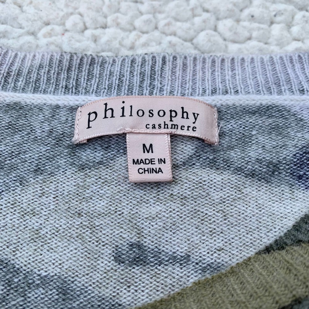Philosophy Cashmere Camo Crew Neck Long Sleeve - Picture 5 of 7